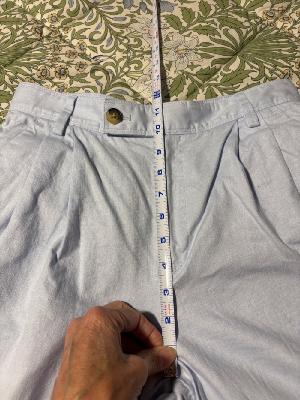 Banana Republic Light Blue Wide-Leg Women’s Linen Blend Dress Pants Trousers 4 - Picture 8 of 9